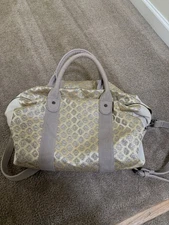 Anthropologie Deux Lux Sparkly Weekender Overnight Duffle Bag