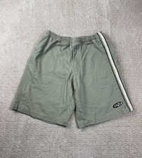 Vintage 90s Bugle Boy Shorts Mens M Green Lightweight Cotton Blend Gorpcore Y2K