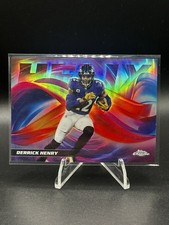 🔥 2025 Topps Chrome Football NFL SSP Helix – Derrick Henry 👑 Ravens SSP