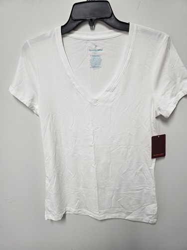 TOMMY JOHN Women's V-Neck Tee in White Size Small NWT - Picture 2 of 6