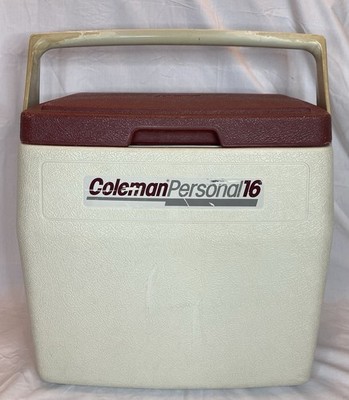 Vintage Coleman Personal 16 Cooler Ice Chest 5274 Dark Red Cream