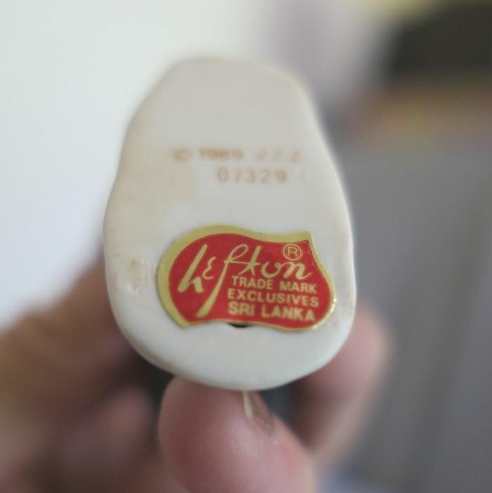 1989 Lefton Ceramic Village Good Samaritan Band Drum Master 2.5" Sri Lanka 07329