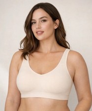 Shapermint Truekind Daily Comfort Wireless Shaper Bra Sz XL Chai Beige 10022