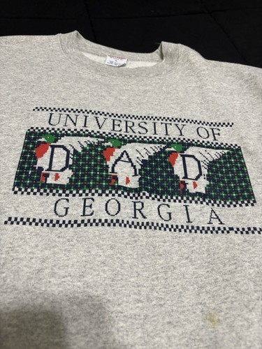 Vintage University of Georgia Dad Sweatshirt Herren XL Grau Santee Made in USA - Bild 3 von 4