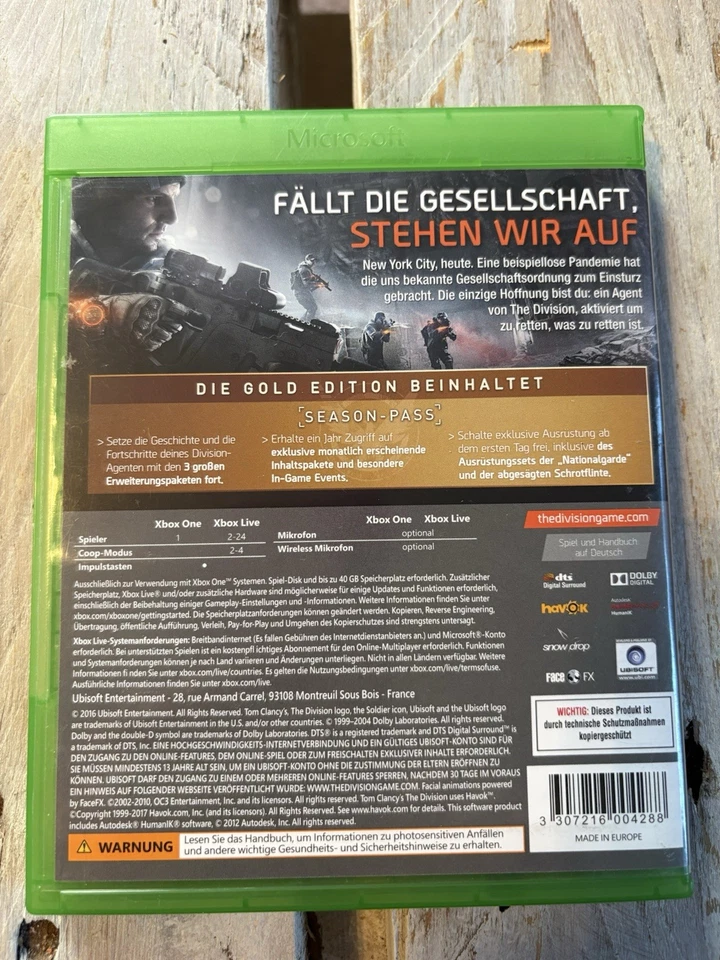 Tom Clancy's The Division - Gold Greatest Hits Edition - [Xbox One] - Bild 2 von 2