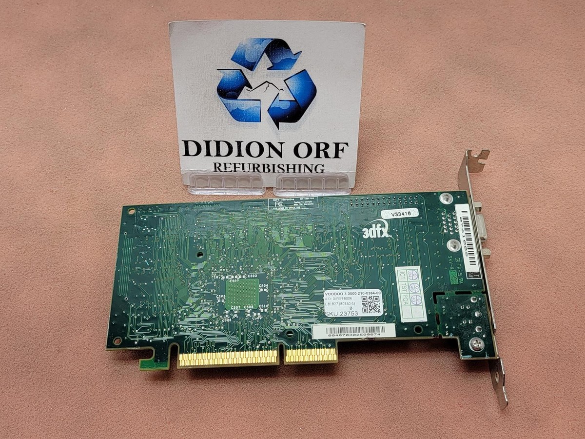 Untested for Parts 3DFX VOODOO 3 3000 210-0364-003 16MB GPU SKU