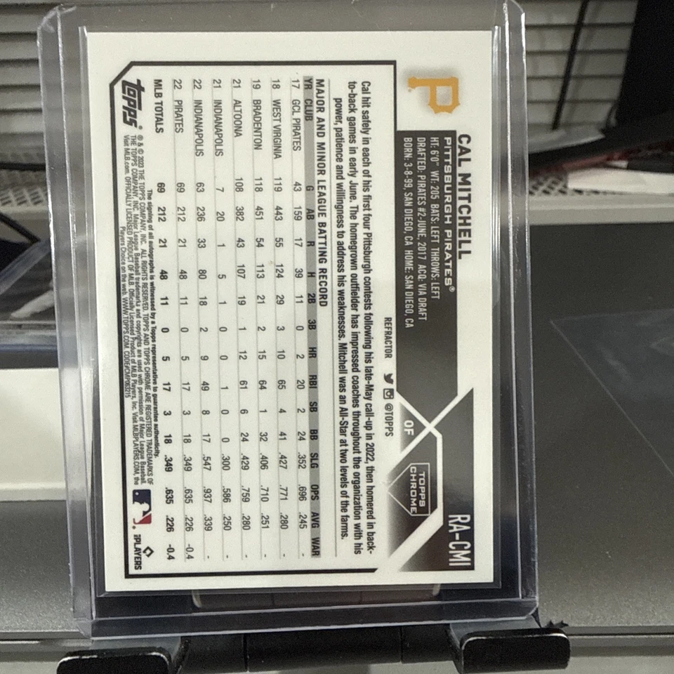 Cal Mitchell Auto RC 2023 Topps Chrome Rookie Autographs Refractor #RA-CM /499 - Image 2 of 2