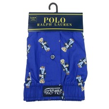 Polo Ralph Lauren Bear Boxer Shorts Men's Size XL Royal Blue NEW FL404S