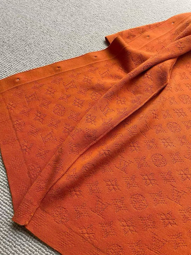 ¡NUEVO SIN ETIQUETAS! AUTÉNTICA Camisa de Algodón Pointelle Monograma LOUIS VUITTON Naranja, Talla S - Imagen 19 de 24