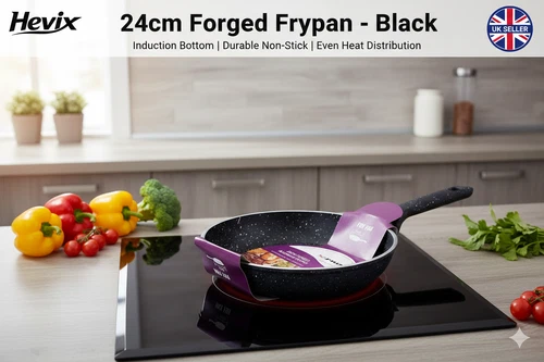 24cm Forged Frypan Induction Bottom - Black