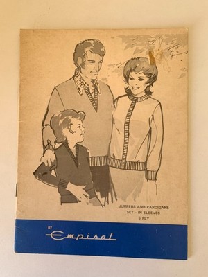 KNITTING MACHINE MAGAZINE: EMPISAL JUMPERS & CARDIGANS W/ SETIN SLEEVES 5PLY