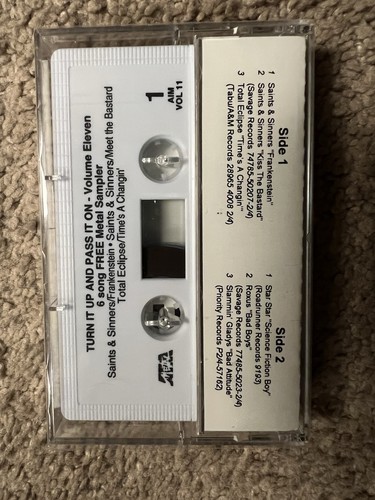 New Turn It Up & Pass It On Vol 11 Promo Metal Sampler Cassette Tape - 5 Bands - Picture 2 of 9