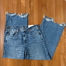 NWT American Eagle Baggy Wide Leg Jeans Super High Rise Size 14