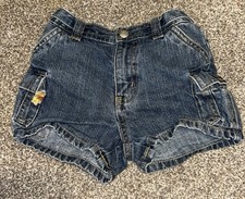 Vintage Winnie the Pooh Kids Jean Shorts With Pooh Emblem On Front And Back 18M
