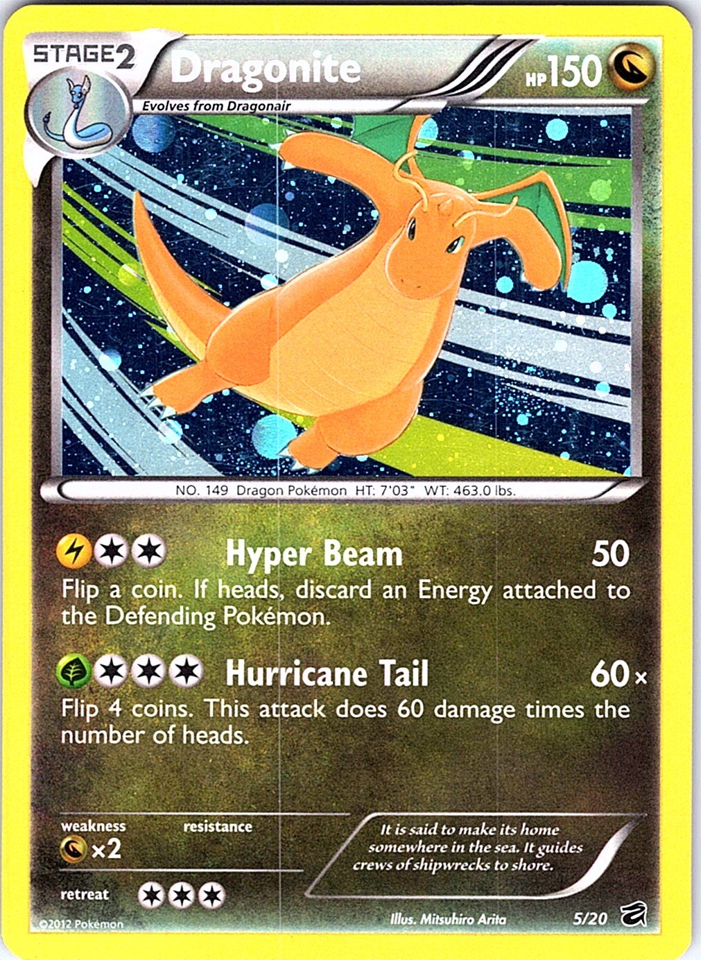 Dragonite Holo Rare Dragon Vault 5/20 NM