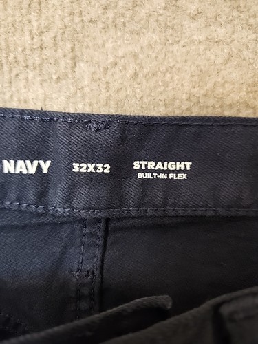 Vecchio Pantalone Jeans Navy Dritto Cinque Tasche Uomo 32x32 Blu Navy Elasticizzato NUOVO - Foto 9 di 11