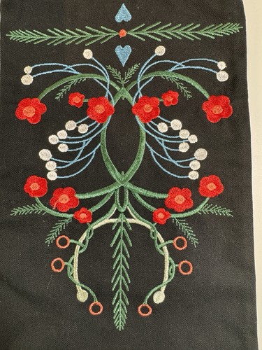 Medias de Navidad IKEA Vinterfint negras/florales bordadas variante británica 2024 - Imagen 3 de 9