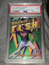 2024 Topps Chrome Logofractor Junior Caminero All-Etch Green/99 PSA 9 SP