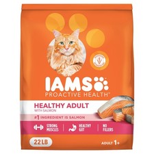 IAMS Proactive Health Dry Cat Food, Healthy Cat Food Dry Recipe, Salmon, 22 lb.