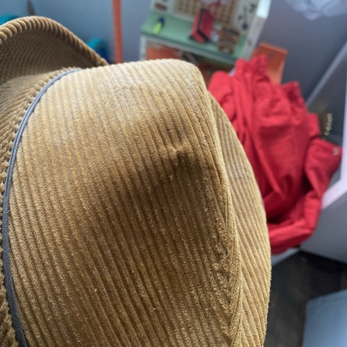 Vintage Stetson corduroy fedora Hat Size Men’s 7 1/4 60’s/70’s - Picture 9 of 12