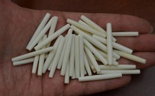 500 PCS WHITE BUFFALO BONE HAIR THIN PIPE BEADING BEADS 1 1/2"