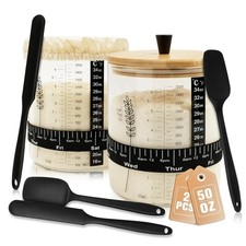 50Oz Sourdough Starter Jar Kit, Wide Mouth Sourdough Starter Container for Perfe