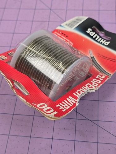 100 Ft Speaker Wire 24 gauge by PHILIPS New Old Stock Stereo Receiver - Picture 2 of 2