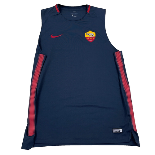 Nike AS Roma Shirt Ärmellos Training Tank Top Trikot Nike Dri Fit Erwachsene Blau