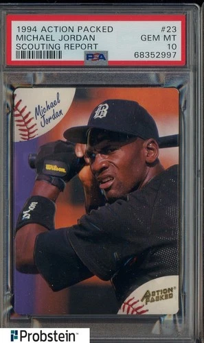 ​Michael Jordan 1994 Action Packed Scouting Report Rookie Card #23 PSA 10 GEM MT