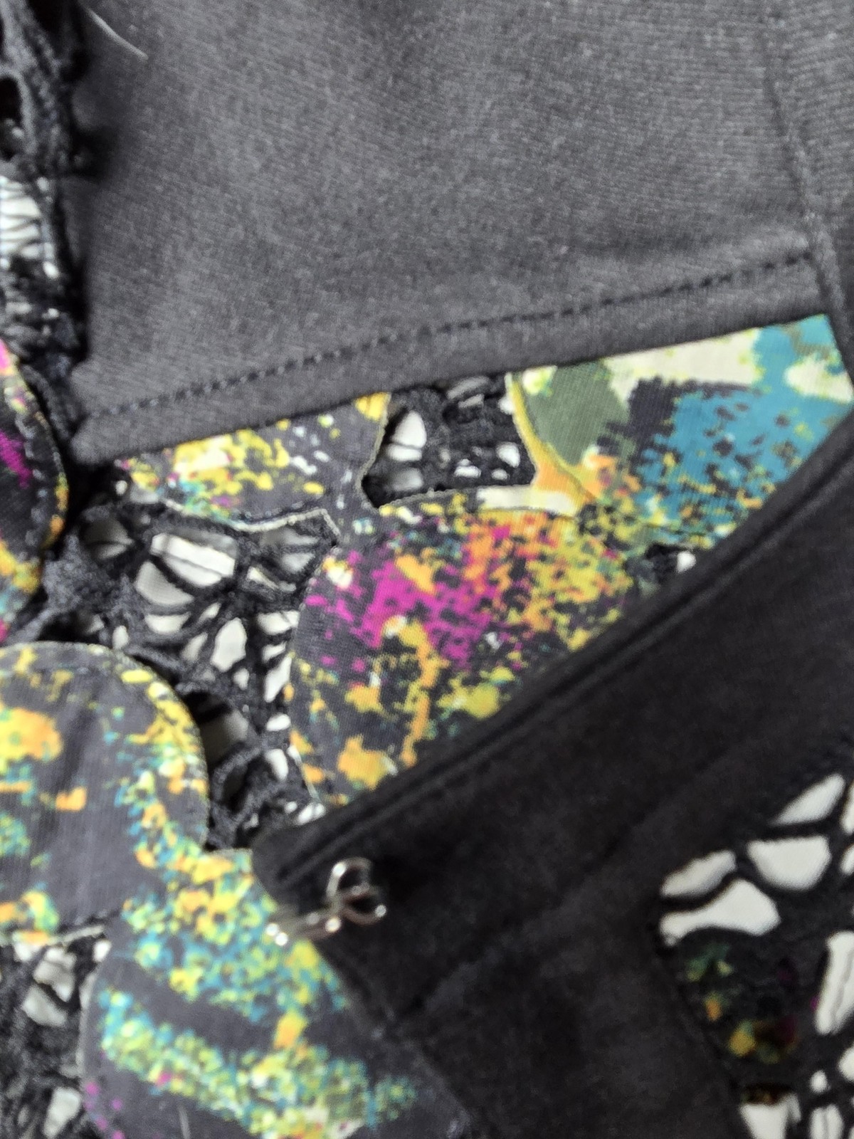 Multiples Jacket Womens Medium Black Multicolor L… - image 6