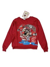 Detroit Red Wings VTG 90s Looney Tunes Taz Wile E Coyote Sweatshirt Youth M