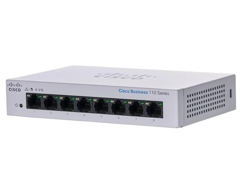 Cisco Business CBS110-8T-D Unmanaged Switch, 8 Port, Gigabit Switch, New Unboxed