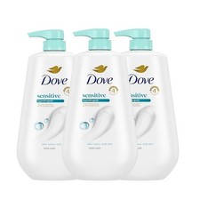 3 pack Dove Body Wash with Pump Sensitive Skin, 30.6 fl oz