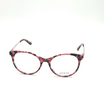 Guess GU2680 074 Pink Havana Cat Eye/ Round Plastic Eyeglasses Frame   52-18-140