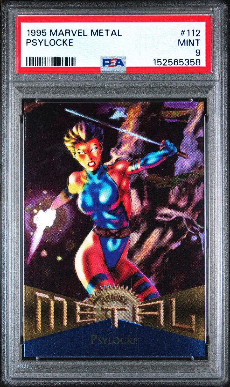 1995 Marvel Metal #112 Psylocke PSA 9