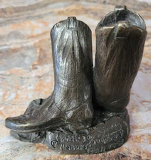Greg Todd Cattle Baron's Ball 1993 30/200 Bronze Boot Sculpture