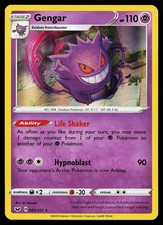Gengar 085/202 Holo Raro Set Base Spada e Scudo Carta Pokémon
