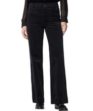 J. Crew Lizzie Pant Womens 27P Black Velvet Wide Leg Patch Pocket High Rise NWT