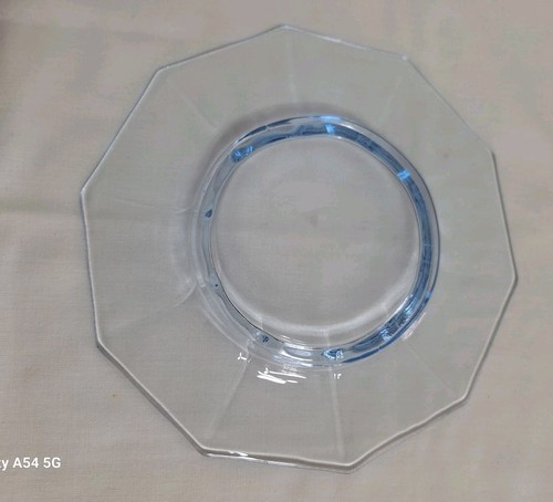 Vintage Cambridge Blue Depression Luncheon Plates Cleo Pattern Decagon Shape (4) - Picture 17 of 22