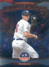 2026 Panini Prizm USA Stars & Stripes BROOKS LEE #24 FIREWORKS