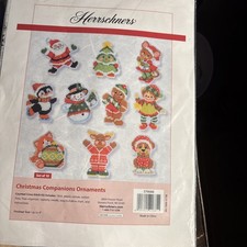 Herrschners Retro Holiday Ornaments Counted Cross-Stitch Kit NEW set of 10