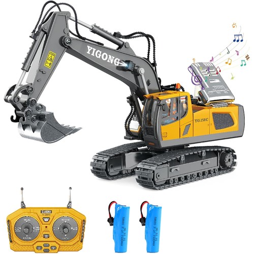 RC-Ferngesteuerter Kettenbagger Bagger + Lichter & Sound Kinder Bagger Spielzeug - Bild 10 von 23