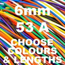  TRI RATED 6mm CABLE 10m 53A 84/0.30  6.0mm 10AWG AUTO CABLE WIRE, 10 METRES