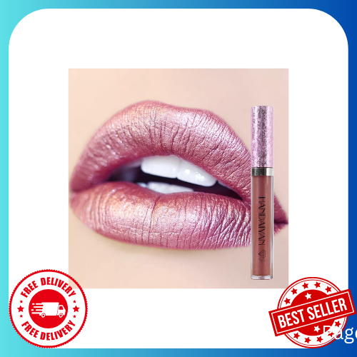 Lip Gloss Metallic Diamond Liquid Lipstick Glitter Lipgloss Pink Shimmer Lipsti - Picture 1 of 6