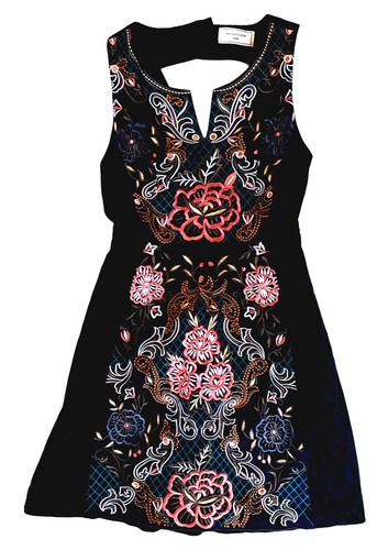 MOULINETTE SOEURS - FOR ANTHROPOLOGIE - Embroidered Floral Sheath Dress- Size: 0 - 第 1/8 張圖片