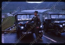 SL97 Original Slide 1964 Kodachrome US Army MP Jeeps Korean ? soldier 462a