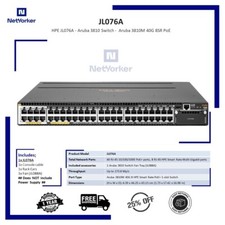 HP / Aruba JL076A 3810M 40G 8 HPE Smart Rate PoE 1-Slot Switch-Same Day Shipp