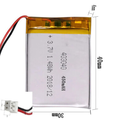 100Pcs 3.7V 450Mah 403040 Li-Polymer Li Battery Jst-Ph 2Pin 2.0 For SMART WATCH