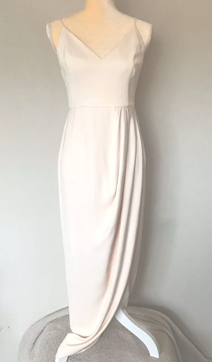 Revolve Shona Dress Gown Women's Sz 4 Joy Dusty Pink Draped Prom Wedding  Formal | eBay