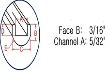 3/16" U Border Lead Came (6 feet)  - Stained Glass Supplies (RU80)